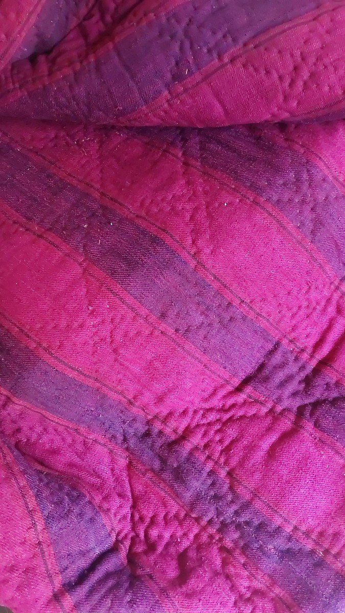 Quilted Blanket In Bourette Silk, Late 18th Century -photo-2