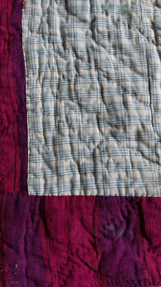 Quilted Blanket In Bourette Silk, Late 18th Century -photo-3