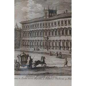 Suite De 6 Gravures XVIIIe Italie Palazzo 