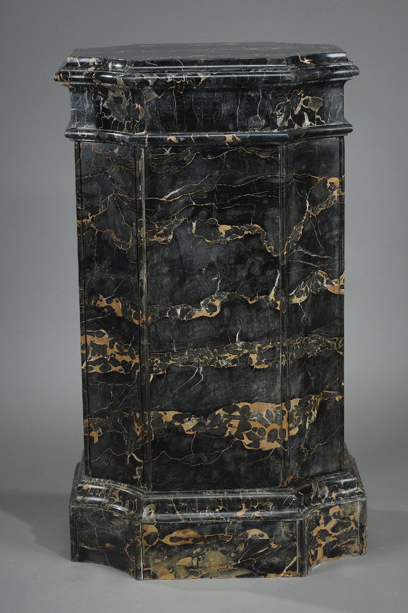 Octagonal Portor Marble Column, 19th Century