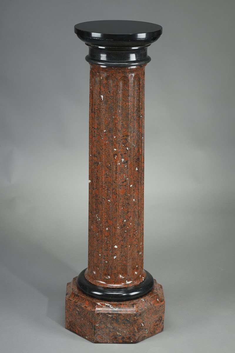 Column In Griotte Scagliola, Late 19th Century