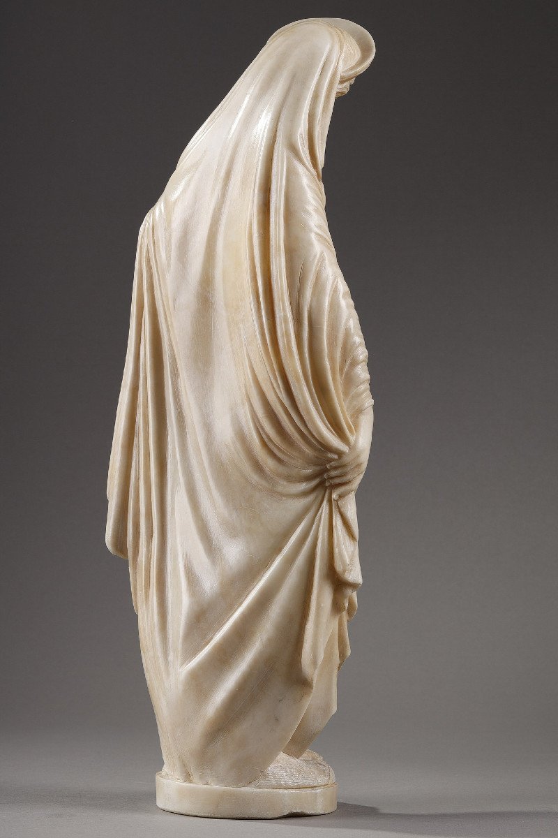 "pandora" After James Pradier, Alabaster Statuette, 19th Century-photo-4