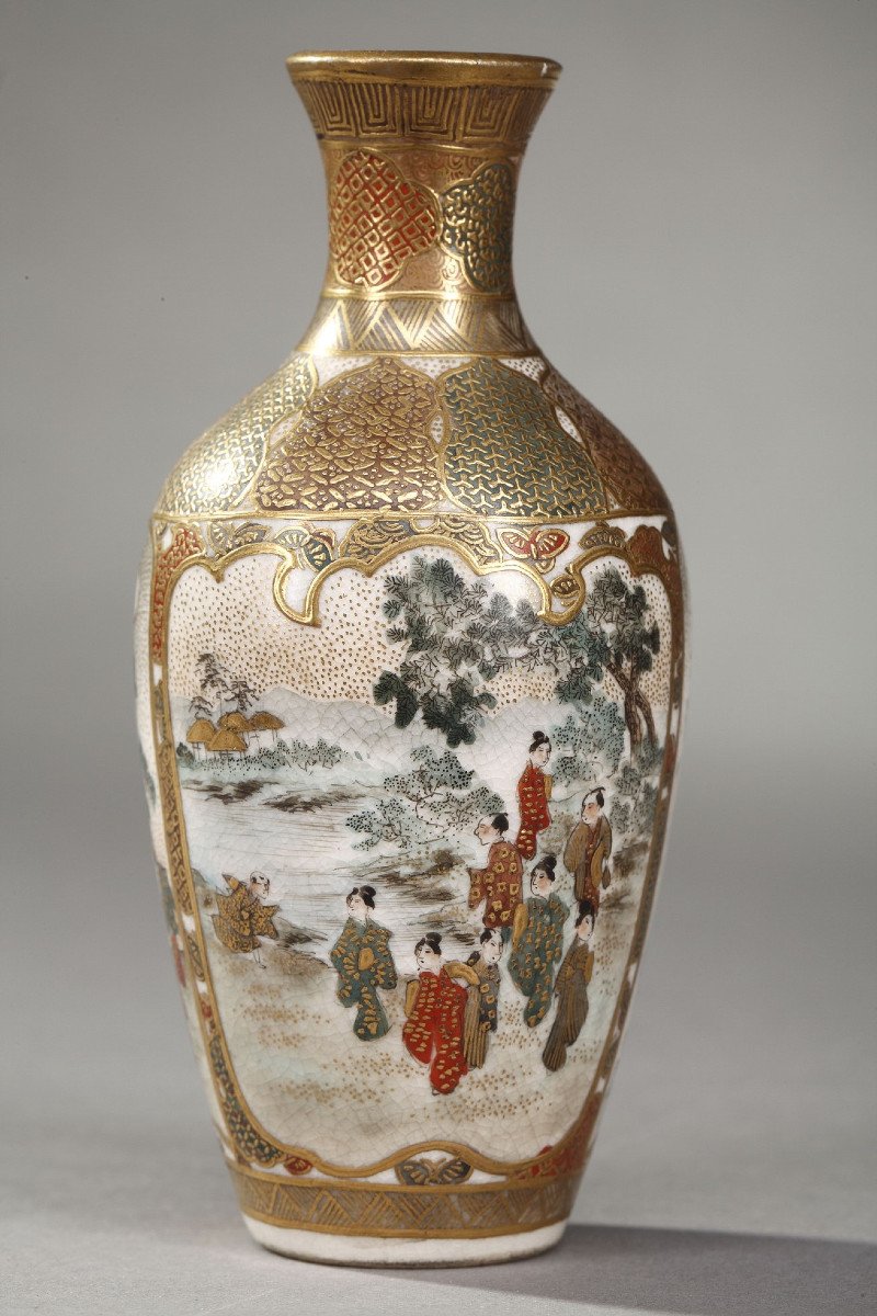 Petit Vase De Satsuma à Décor De Scènes De Batailles, Japon, 1890-photo-4