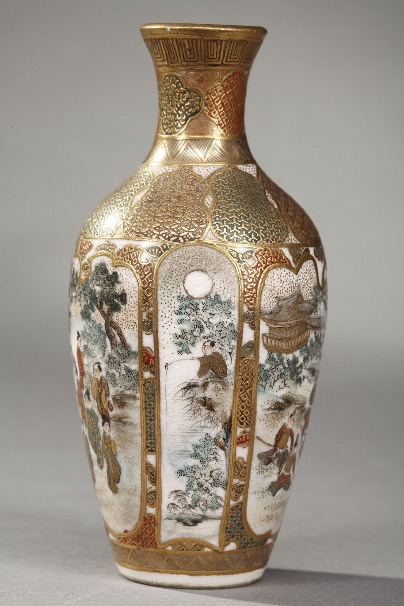 Petit Vase De Satsuma à Décor De Scènes De Batailles, Japon, 1890-photo-2