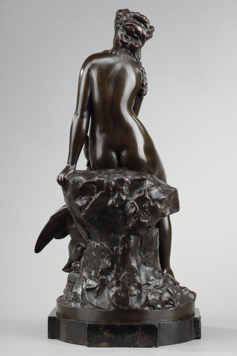 Bronze "Léda Et Le Cygne" De Louis Kley (1833-1911) -photo-2