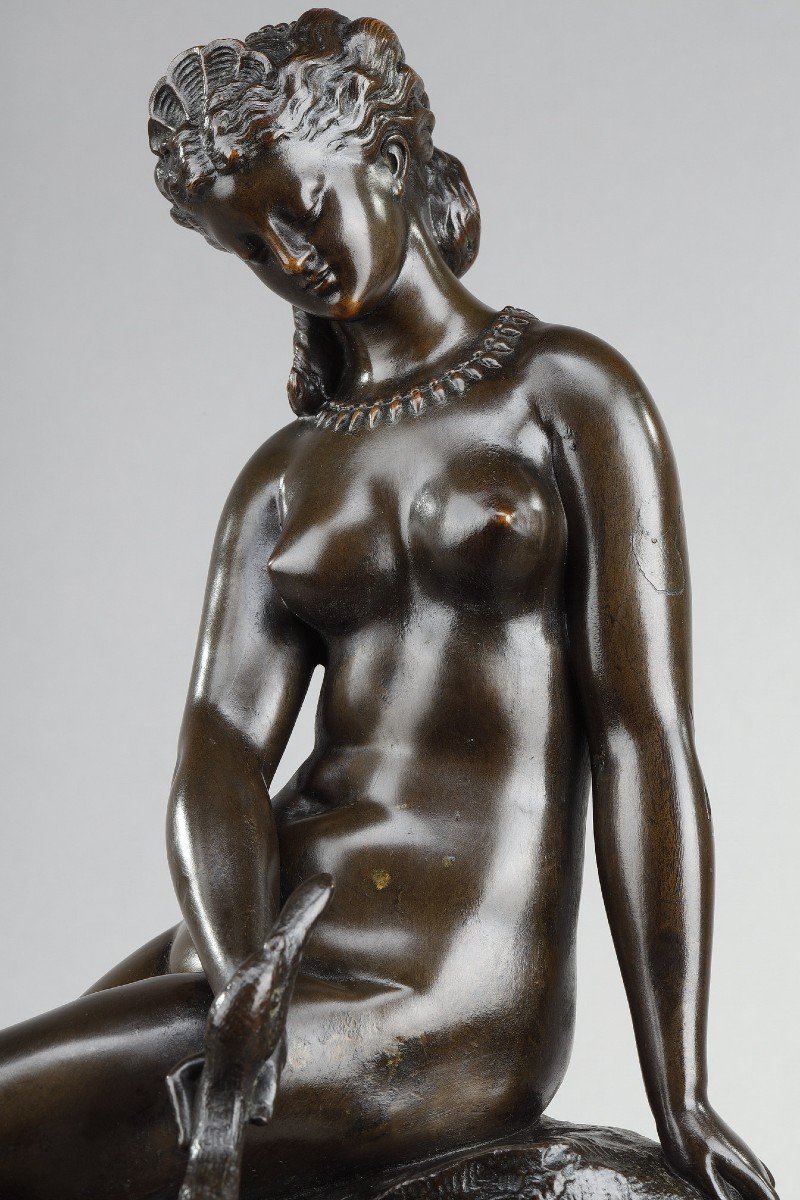 Bronze "Léda Et Le Cygne" De Louis Kley (1833-1911) -photo-6