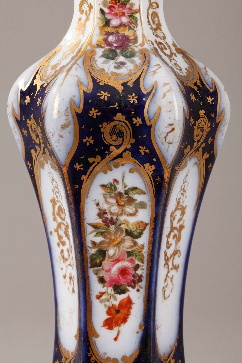 Paire De Vases Napoléon III En Porcelaine-photo-2