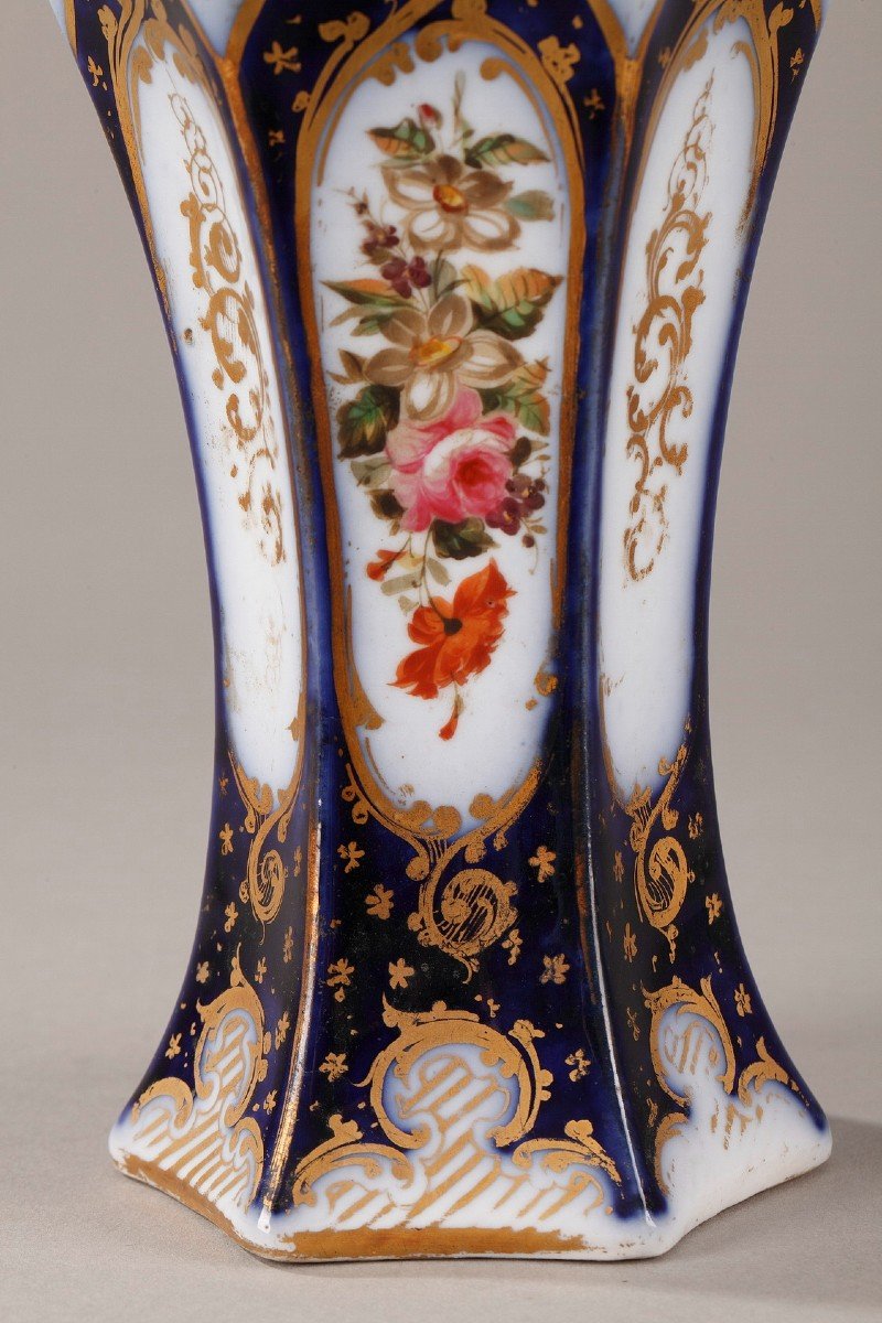 Paire De Vases Napoléon III En Porcelaine-photo-3