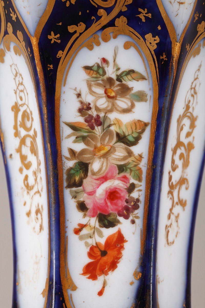 Paire De Vases Napoléon III En Porcelaine-photo-4