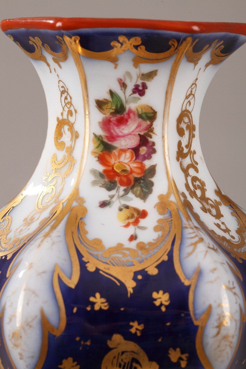 Paire De Vases Napoléon III En Porcelaine-photo-6