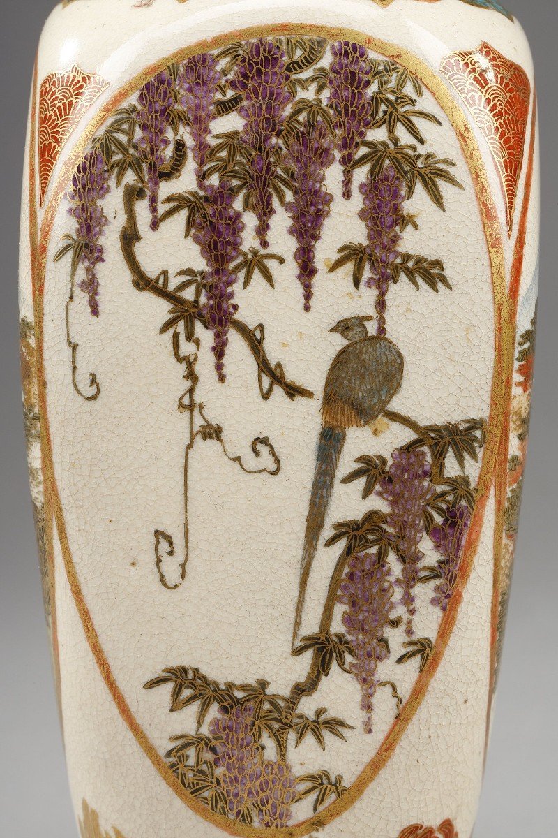 Petit Vase En Porcelaine De Satsuma Du Japon, époque Meiji (1868-1912).-photo-5