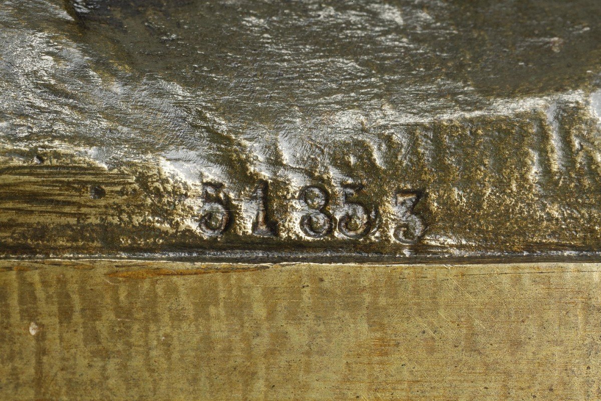 Bronze De Cupidon Bandant Son Arc d'Après Lemire (1741-1827)-photo-7