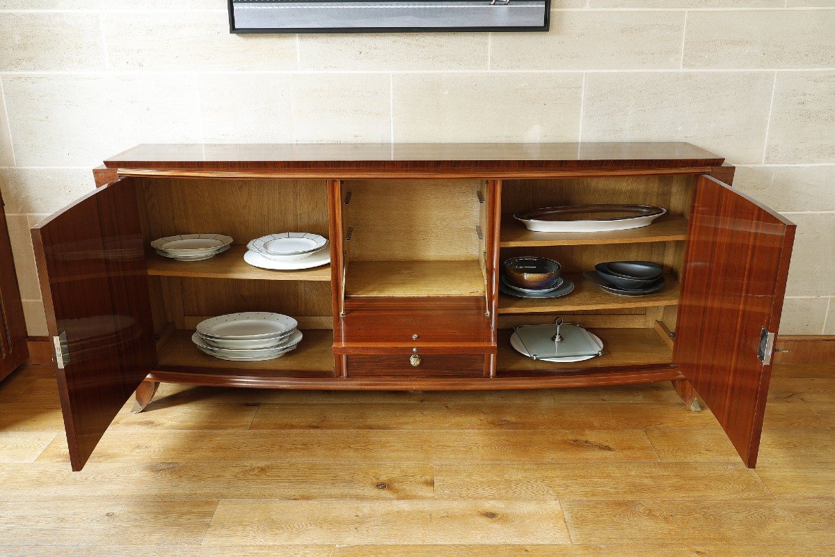 Sideboard In Rosewood And Rosewood In The Taste Of Jules Leleu-photo-3