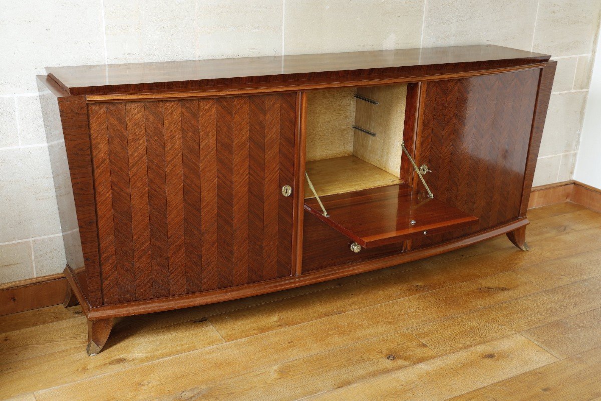 Sideboard In Rosewood And Rosewood In The Taste Of Jules Leleu-photo-1