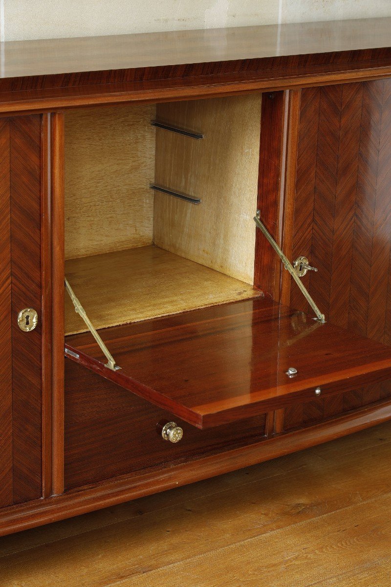 Sideboard In Rosewood And Rosewood In The Taste Of Jules Leleu-photo-6