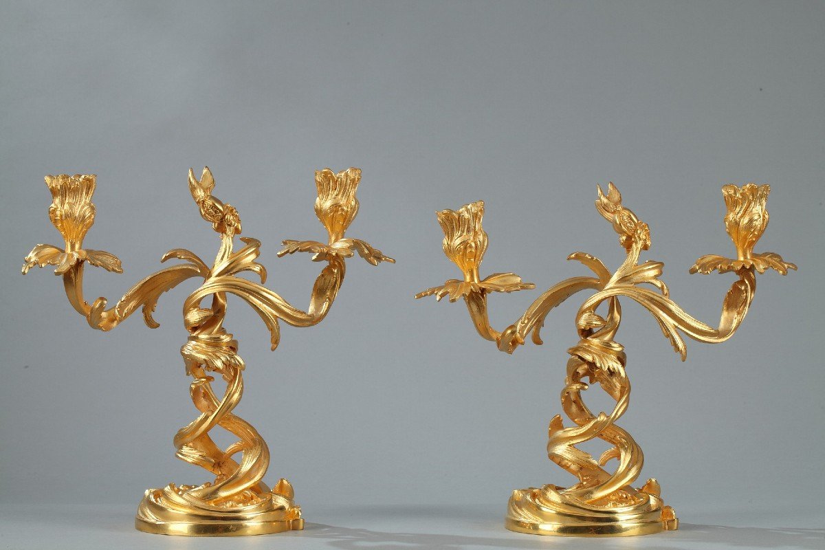 Pair Of Louis XV Style Candlesticks