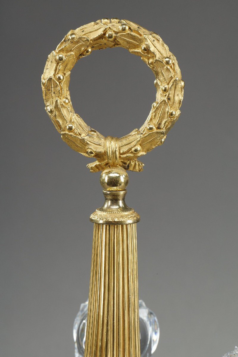 Charles X Period Liqueur Service In Gilt Bronze And Cut Crystal-photo-6