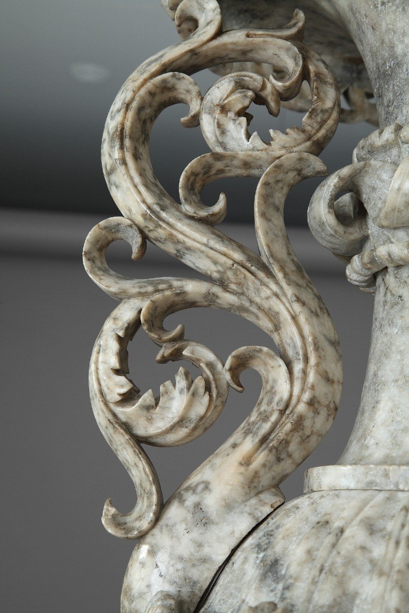 Decorative Alabaster Sheath, Louis-philippe Period-photo-4