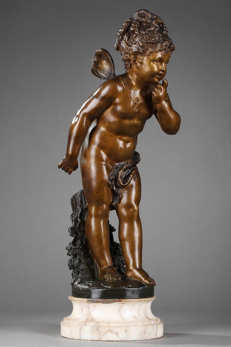 Bronze Sculpture "psyche" By Paul Duboy (1830-1887)-photo-2