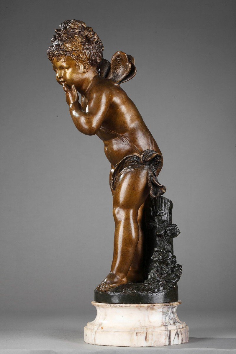 Bronze Sculpture "psyche" By Paul Duboy (1830-1887)-photo-4