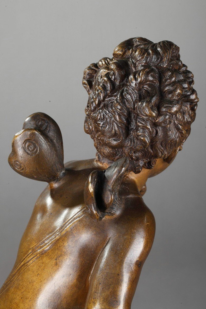 Sculpture En Bronze "psyché" De Paul Duboy (1830-1887)-photo-4