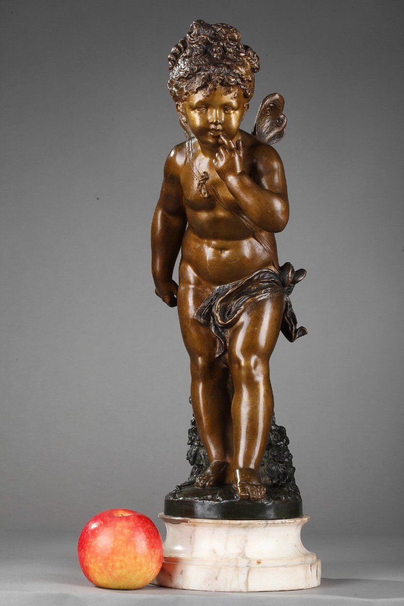 Sculpture En Bronze "psyché" De Paul Duboy (1830-1887)-photo-5