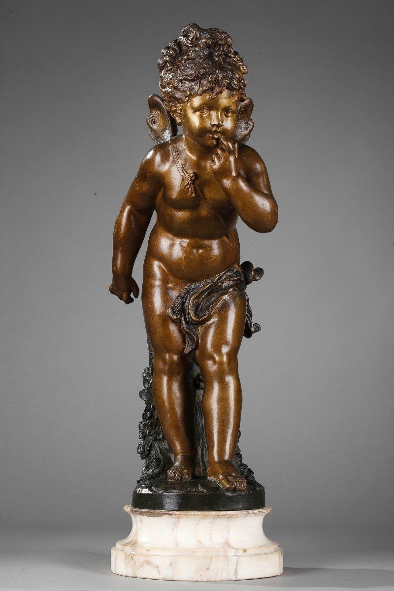 Bronze Sculpture "psyche" By Paul Duboy (1830-1887)