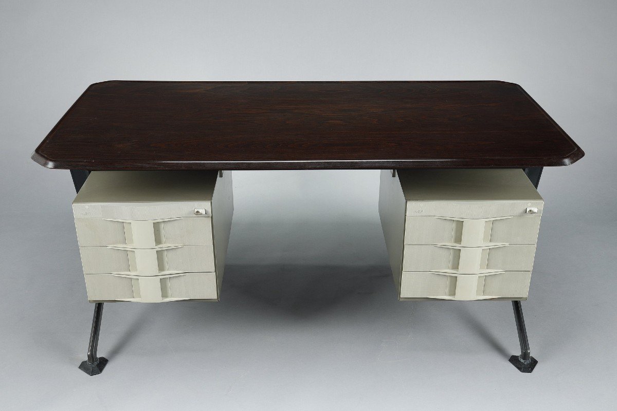 Large "arco" Desk For Olivetti By Bbpr-photo-2