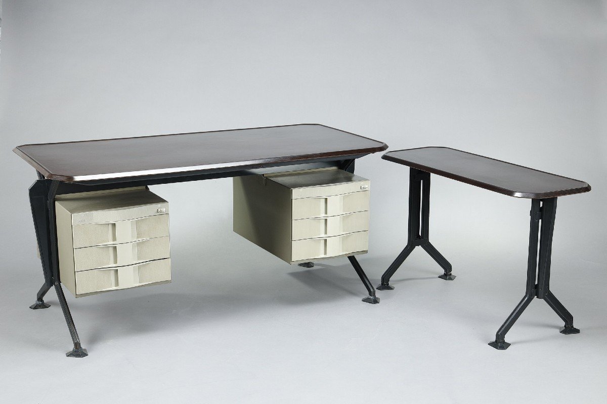 Large "arco" Desk For Olivetti By Bbpr-photo-7