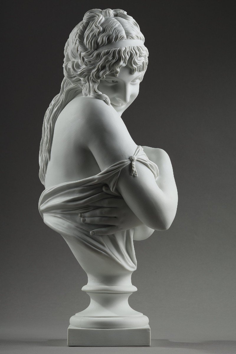 Biscuit Bust After Jean Antoine Houdon (1741-1828): Modesty-photo-2