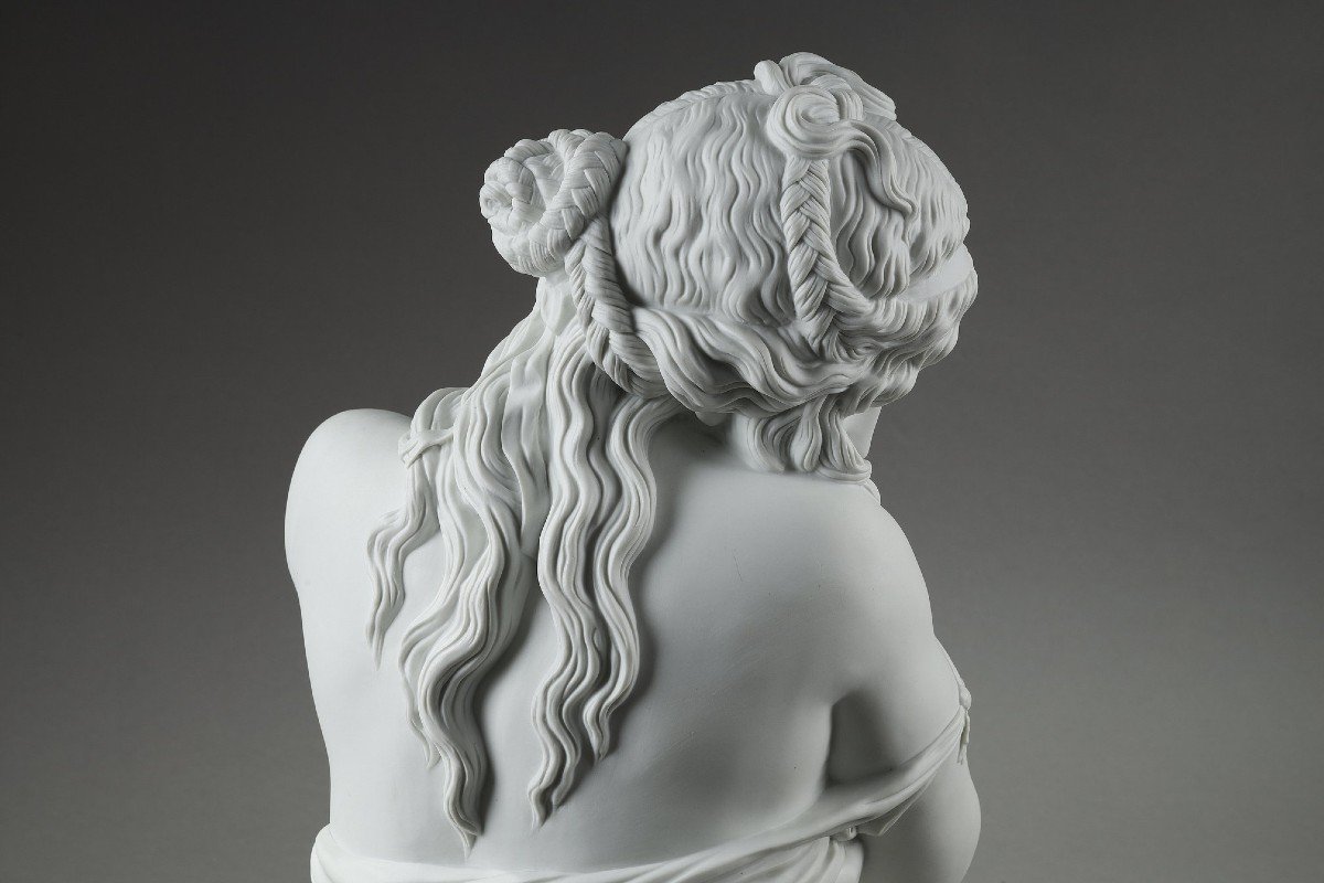 Biscuit Bust After Jean Antoine Houdon (1741-1828): Modesty-photo-7