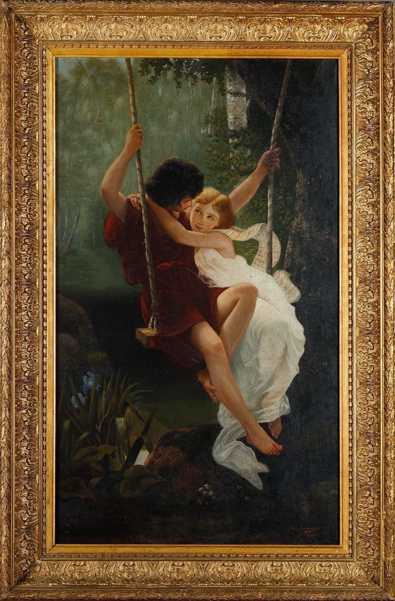 Two Oils On Canvas After Pierre Auguste Cot (1837-1883)-photo-2