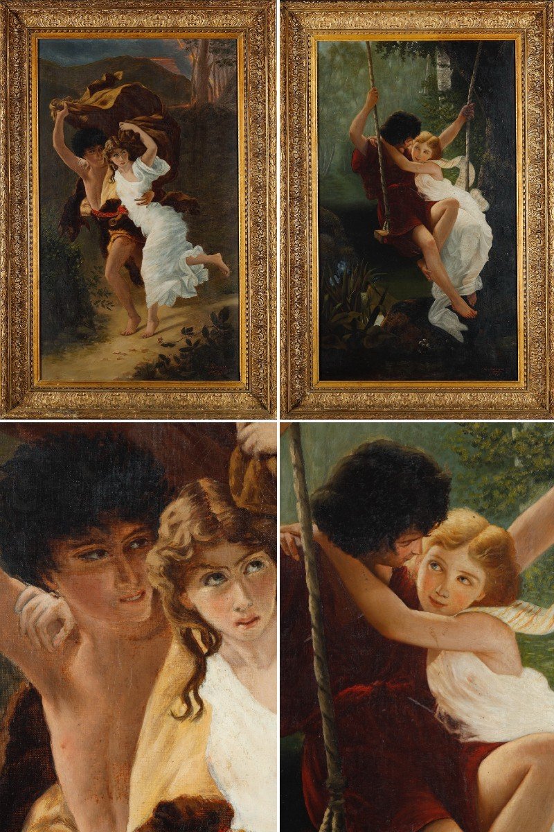 Two Oils On Canvas After Pierre Auguste Cot (1837-1883)