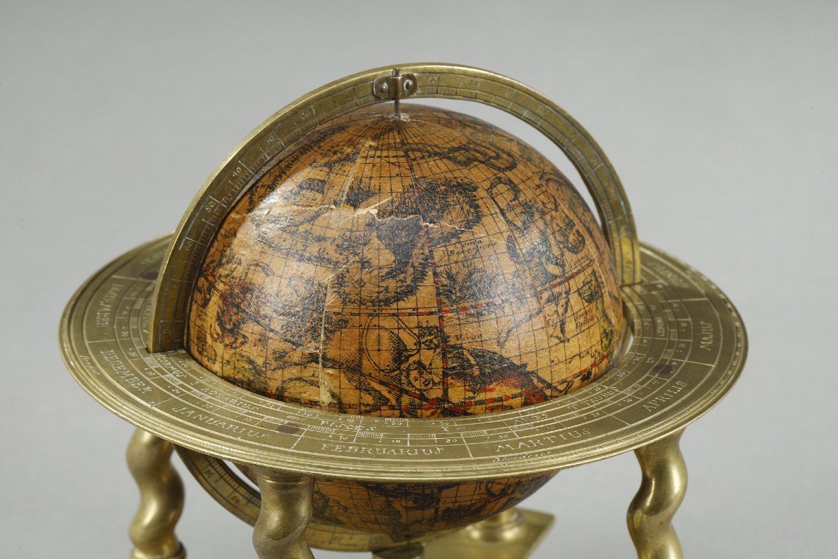 Rare Pair Of Celestial And Terrestrial Table Globes, By Vincenzo Coronelli, 1697-photo-2