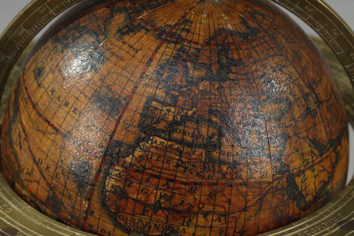 Rare Pair Of Celestial And Terrestrial Table Globes, By Vincenzo Coronelli, 1697-photo-8