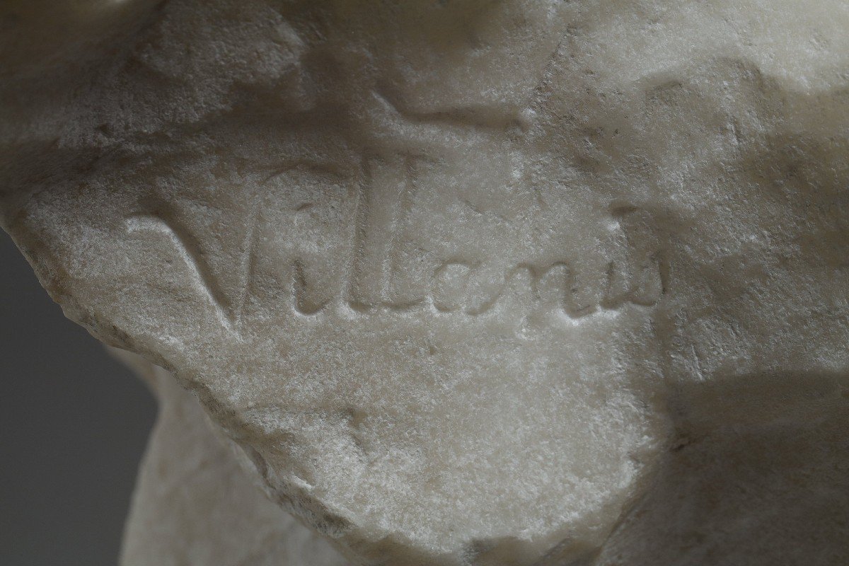 Marble Bust Of The “girl From Bohemia” By Emmanuel Villanis-photo-8