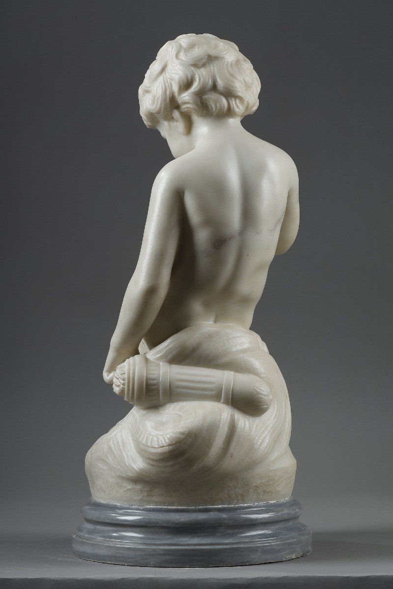 White Marble Of Threatening Love After Etienne Falconet-photo-4