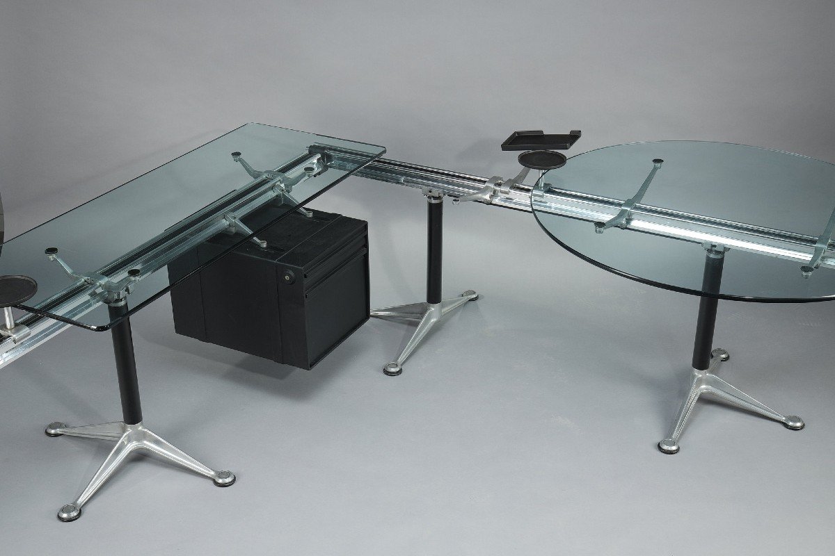 Important Desk By Bruce Burdick (1933-2021) For Herman Miller Publisher-photo-4