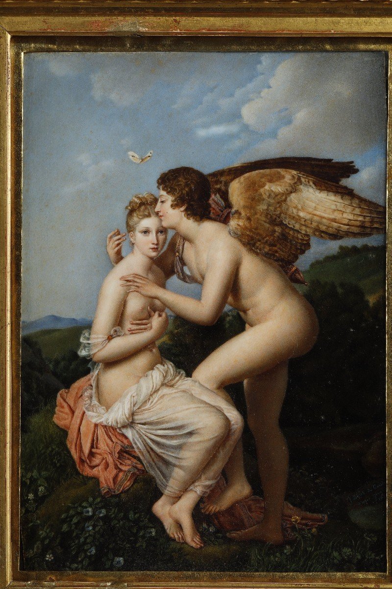 Psyché Et l'Amour d'Après François Gerard (1770-1837) -photo-4