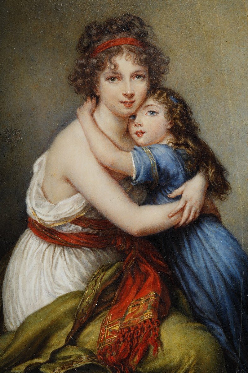 Portrait De Madame Vigée-lebrun Et De Sa Fille d'Après Elisabeth Vigée-lebrun (1755-1842)-photo-1