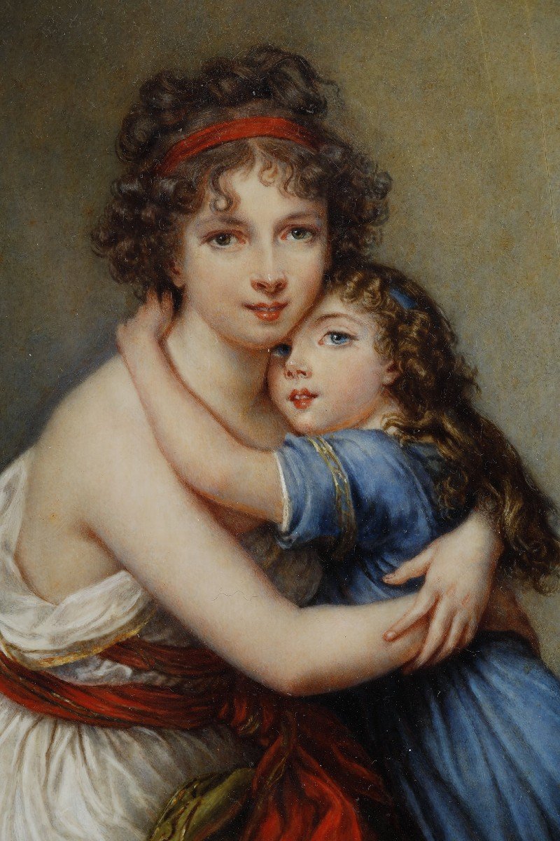 Portrait De Madame Vigée-lebrun Et De Sa Fille d'Après Elisabeth Vigée-lebrun (1755-1842)-photo-2