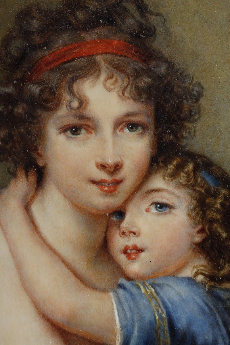 Portrait De Madame Vigée-lebrun Et De Sa Fille d'Après Elisabeth Vigée-lebrun (1755-1842)-photo-3