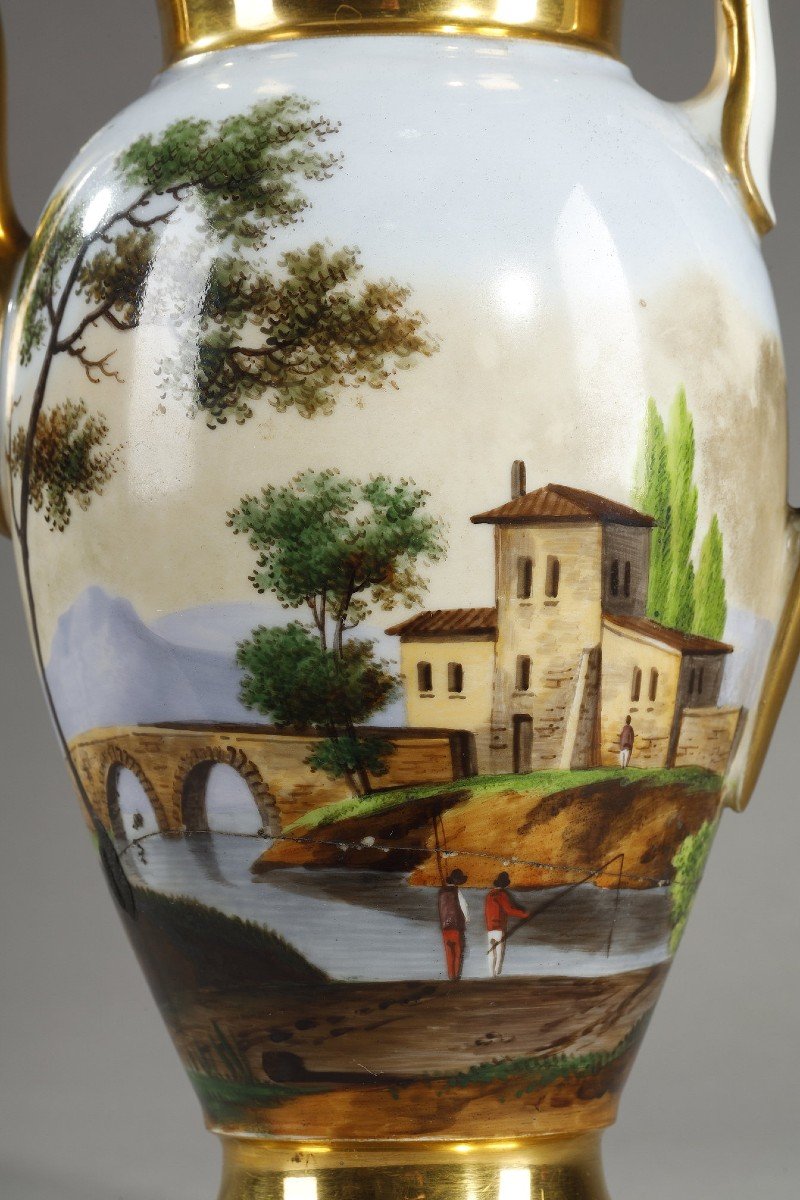 Paris Porcelain Service With Landscape Decor -photo-3