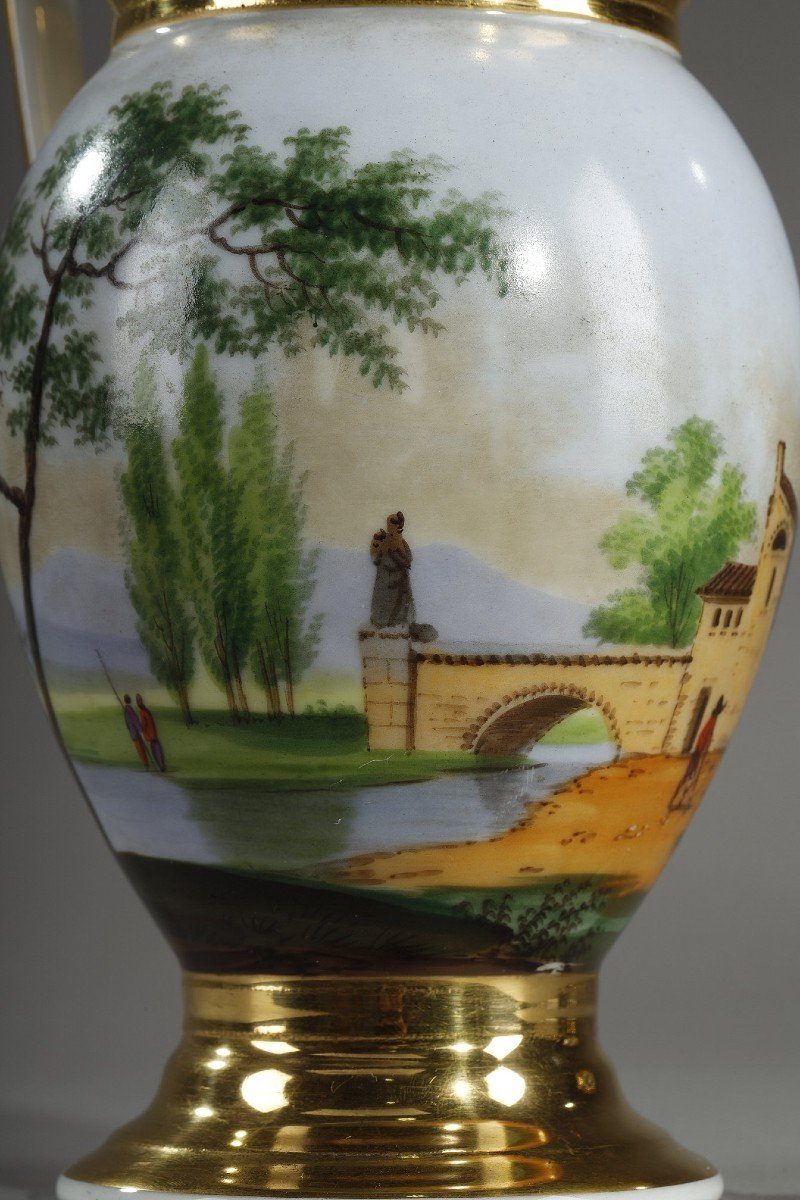 Paris Porcelain Service With Landscape Decor -photo-4