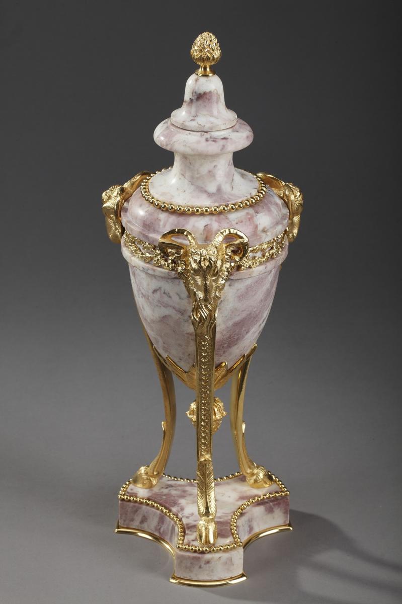 Large Pair Of Covered Urns In Louis XVI Style-photo-3