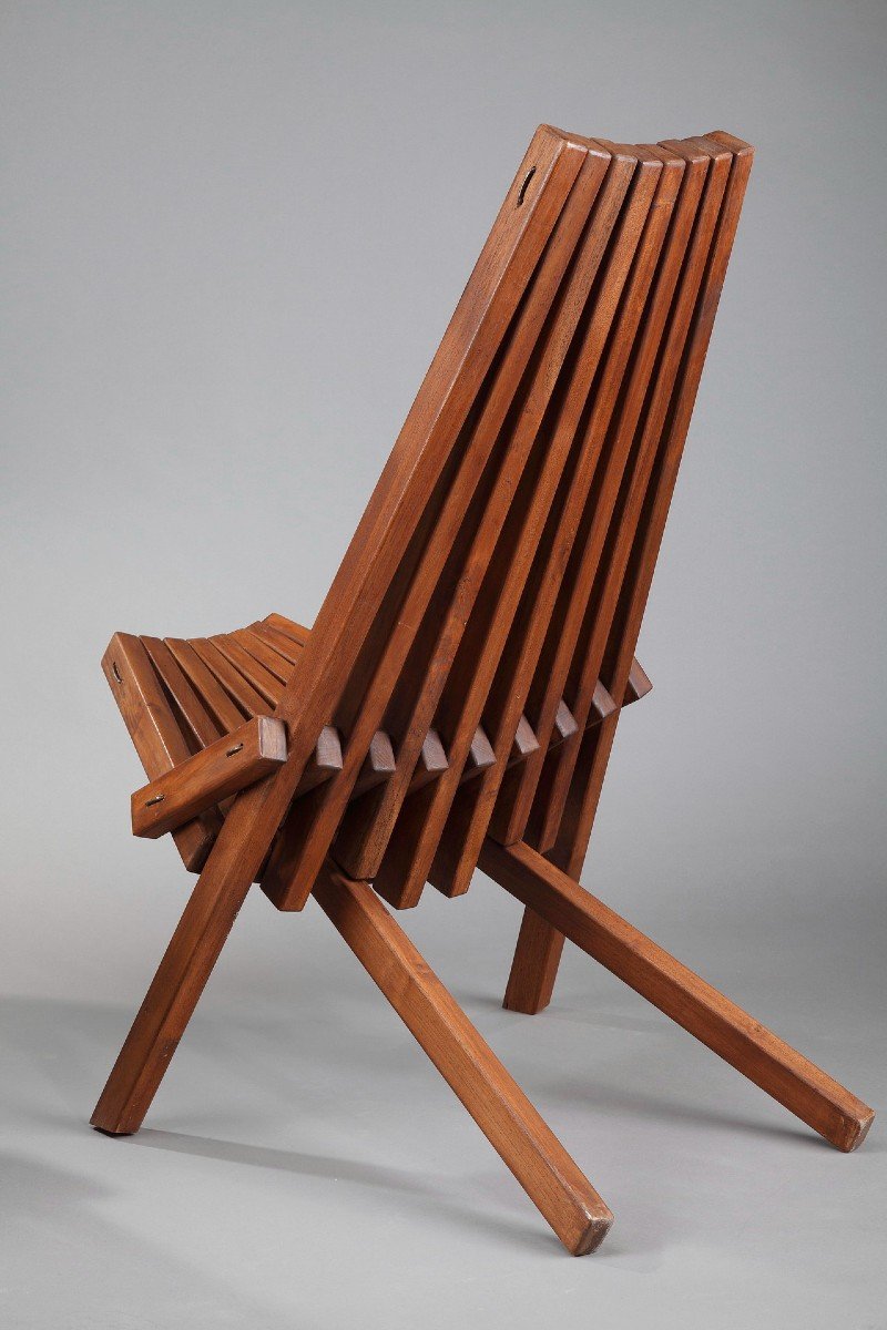 Paire De Chaises Pliantes En Teck Scandinaves  Sièges Design