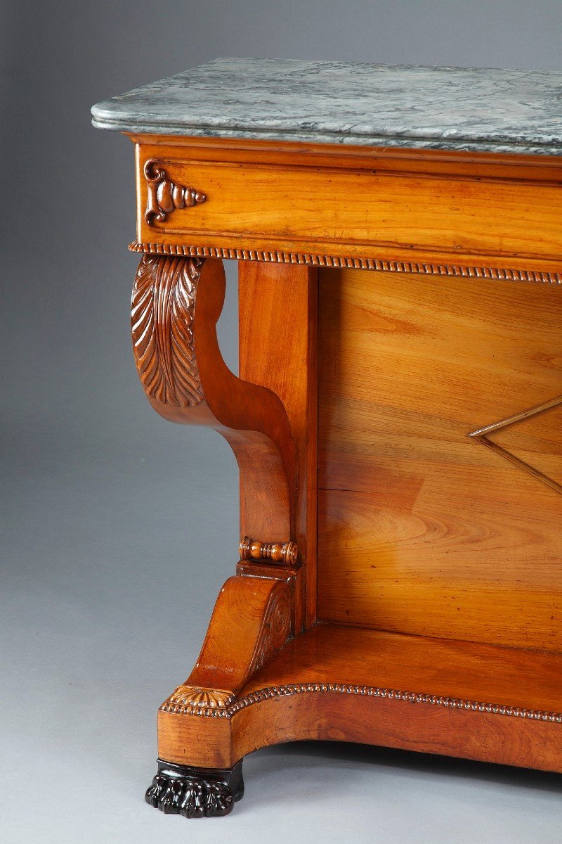 Large Cherry Wood Console, 19th Century-photo-2