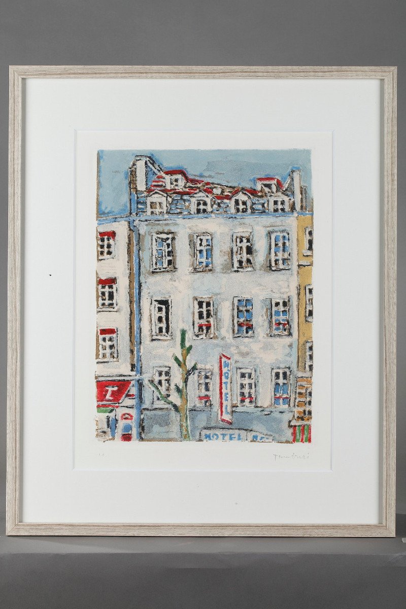 Set Of Four Framed Engravings Representing The Arrondissements Of Paris-photo-4