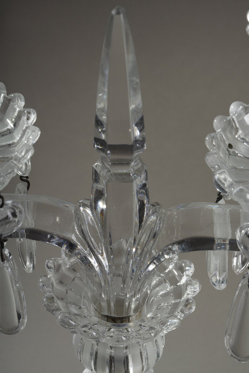 Pair Of Candelabras In Baccarat Crystal-photo-4