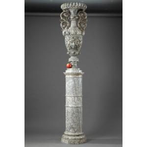 Decorative Alabaster Sheath, Louis-philippe Period